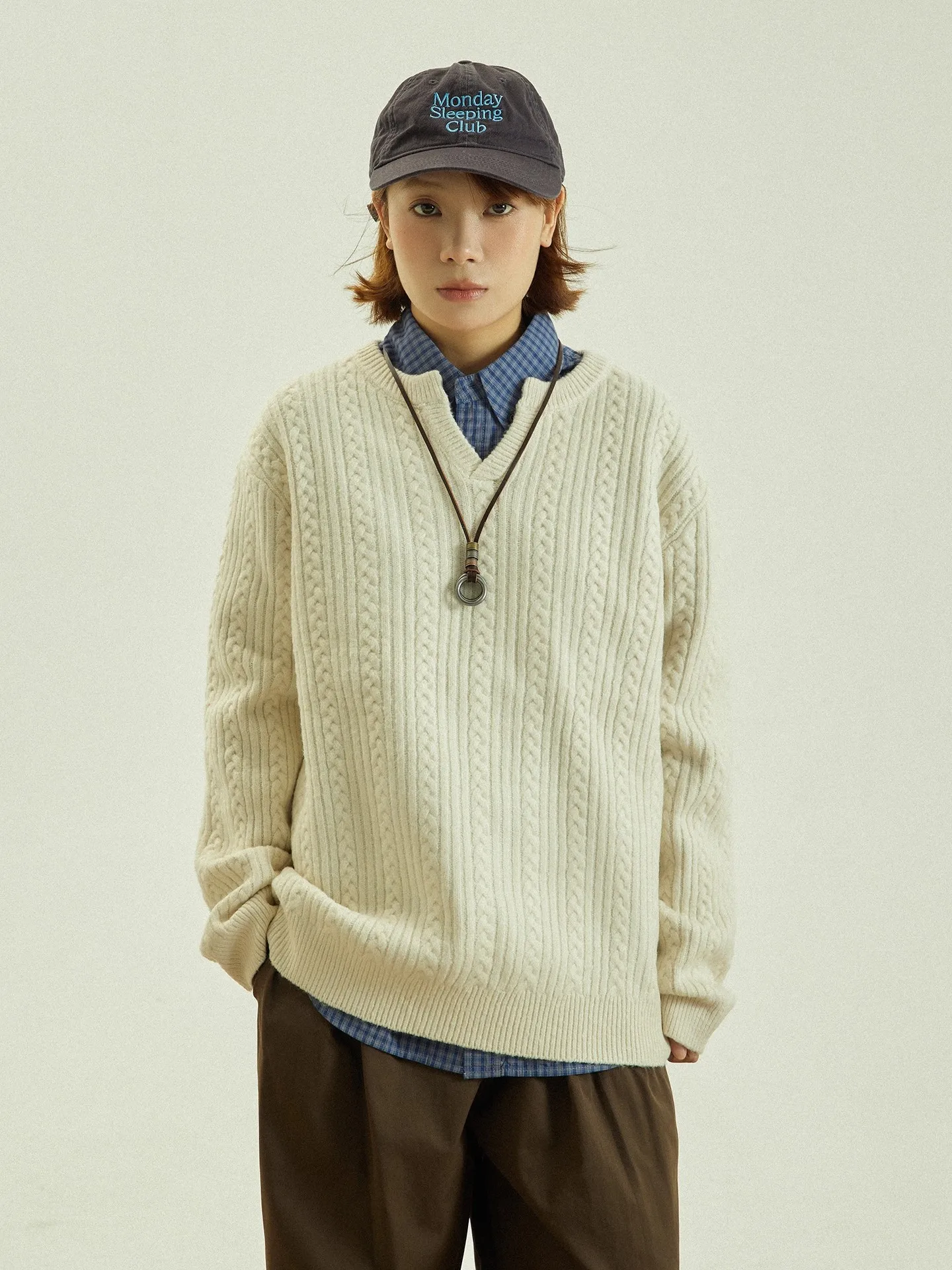 

GoodNorth Loose Casual Lazy Knitted Sweater Men Women Sle Vintage Cleanfit Knitwear Comfortable Medium Thi Autumn Wear