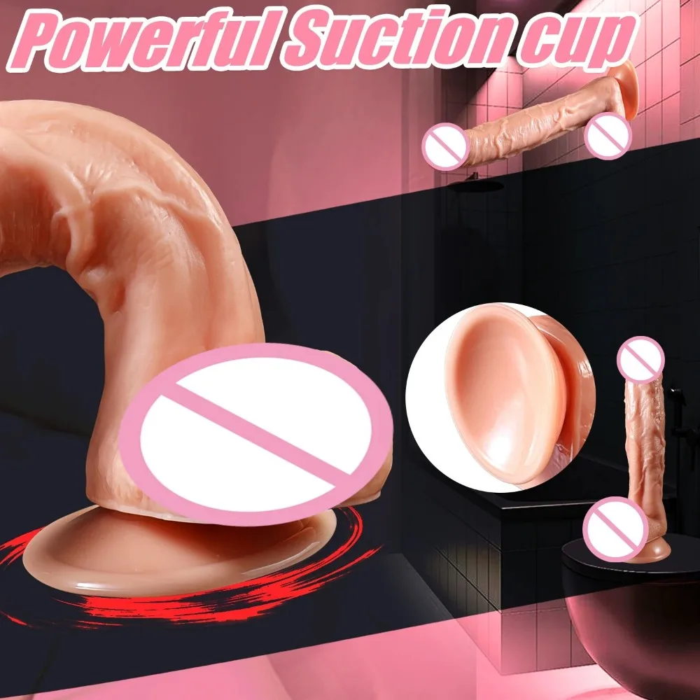 29CM Realistic Dildo with Suction Cup Adult Sex Toy For Men Women Soft Clitoris Vaginal Masturbators Penis Big Anal Dick