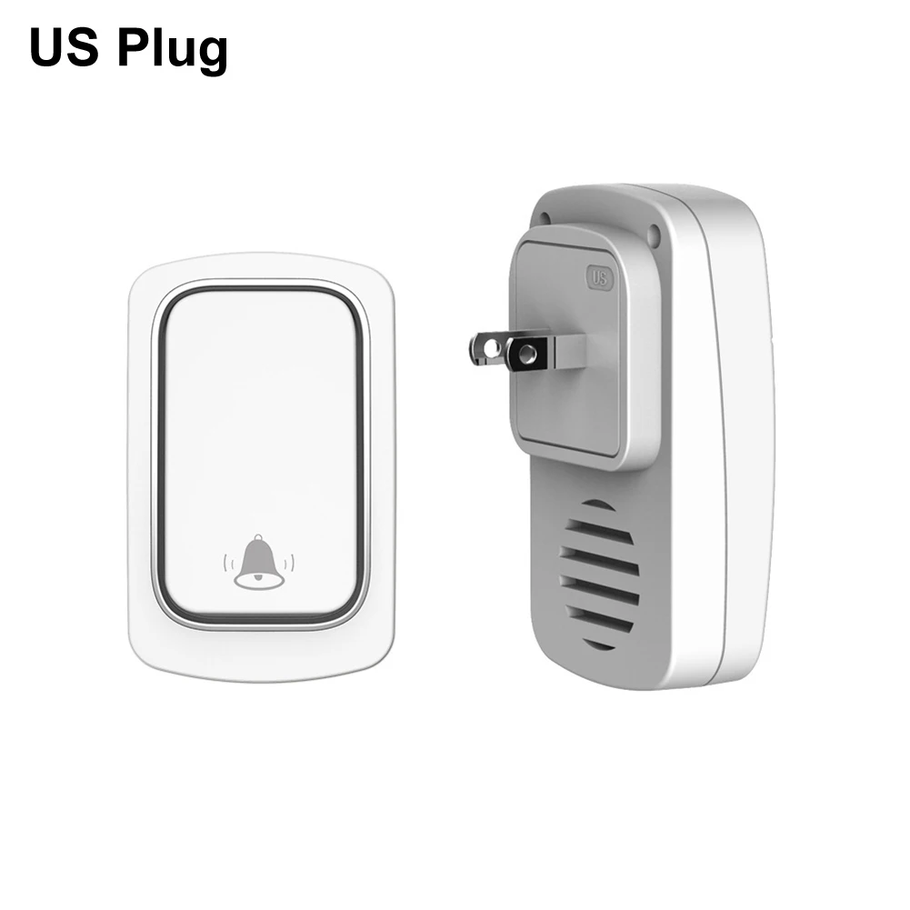 

Long Range Waterproof Wireless Doorbell Self Powered Welcome Melody Feature Compatible with EU/UK/US Sockets