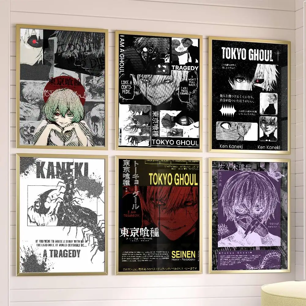 Аниме Токийский Гуль плакат холст картина настенная художественная картина гостиная домашняя спальня декор
