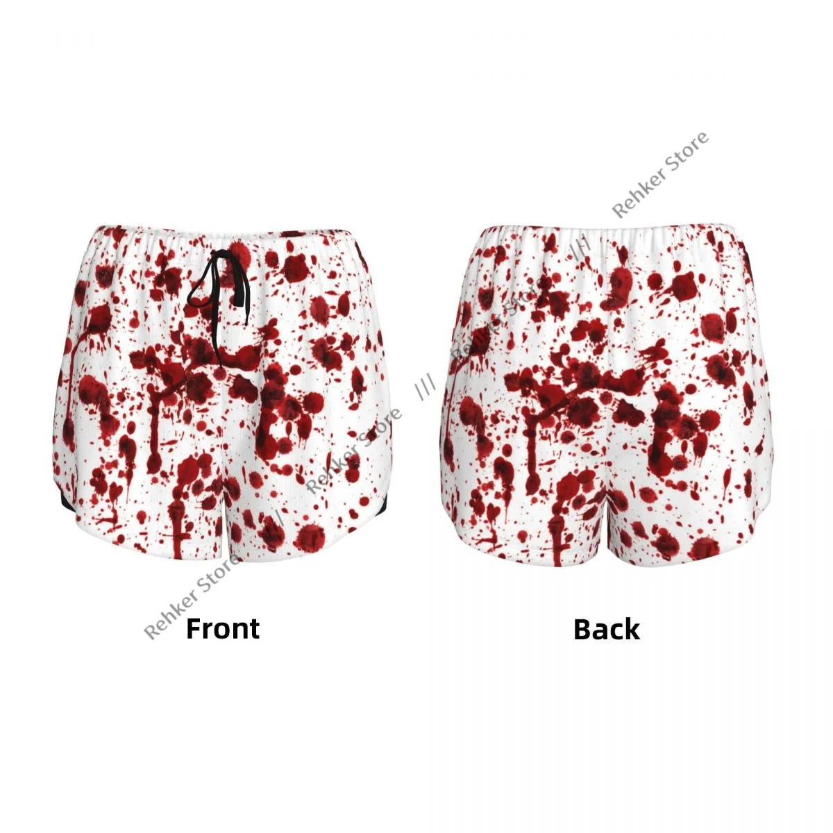 Yoga Shorts for Fitness Shorts Biker Workout Running Sports Splashes Of Blood Bloodstain Horror Scary Quick Drying With Pocket