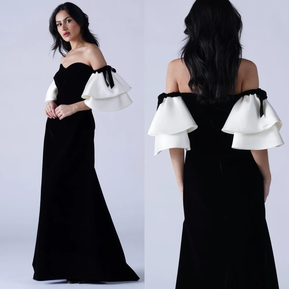 Jiayigong High Quality  Evening Jersey Draped Pleat Tiered  A-line Off-the-shoulder Bespoke Occasion Gown Long Dresses