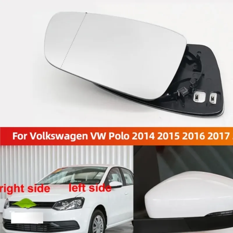 

Car Side Mirrors Rearview Mirror Lens White Glass with Heated Function 1PCS For Volkswagen VW Polo 2014 2015 2016 2017 2018