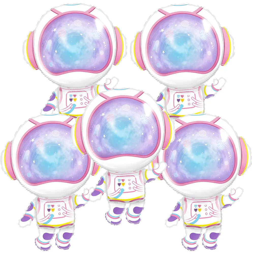 5Pcs Astronaut Balloons for Girls  Astronaut Space Party Decoration Outer Space Astronaut Planet Balloons Galaxy Planet Balloons
