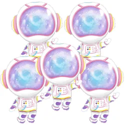 5Pcs Astronaut Balloons for Girls Astronaut Space Party Decoration Outer Space Astronaut Planet Balloons Galaxy Planet Balloons