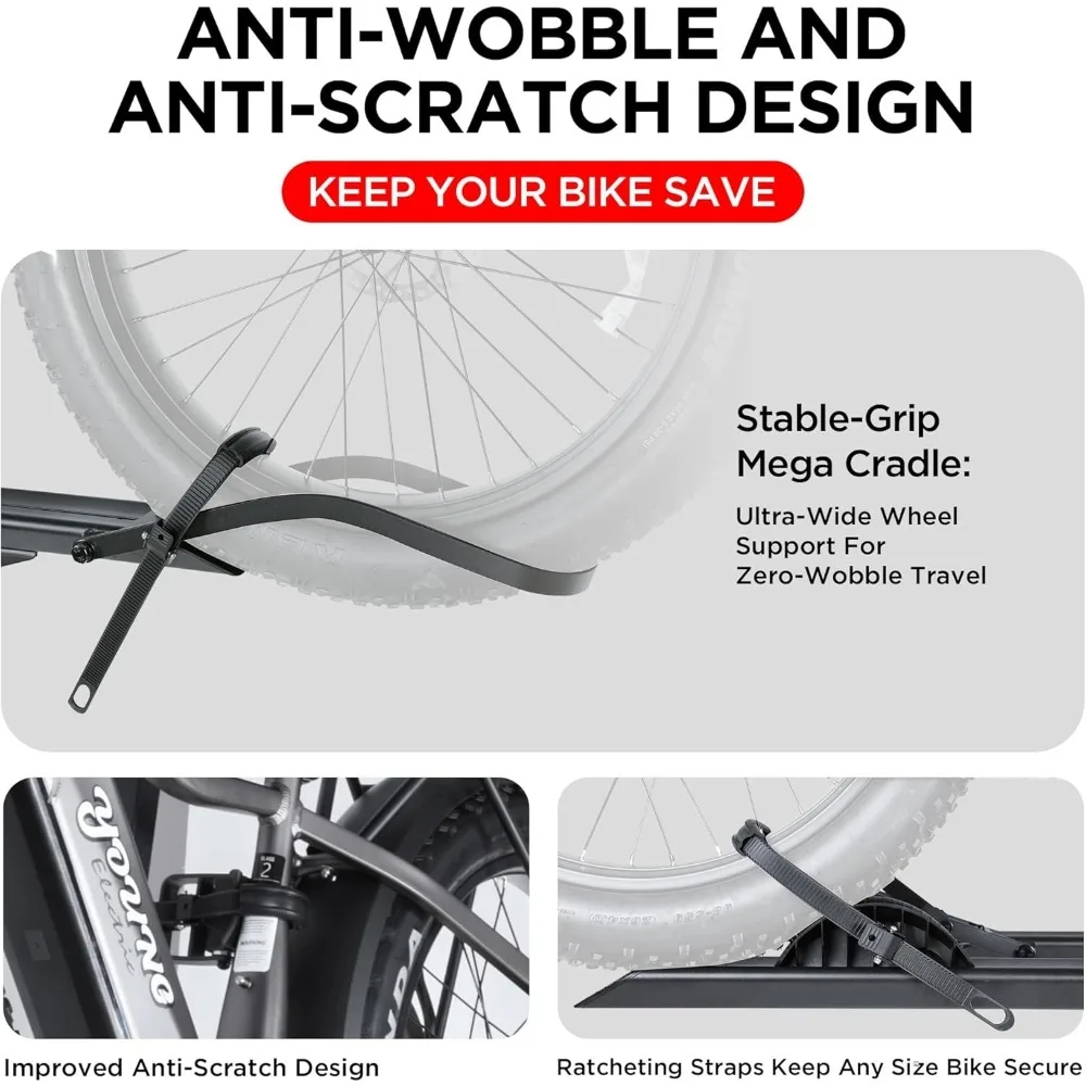 200LBS EZ-FOLD الألومنيوم 2-Ebike الناقل مع منحدر للدراجات والدراجات الكهربائية، سيارة SUV شاحنة فان RV و - رائجة البيع