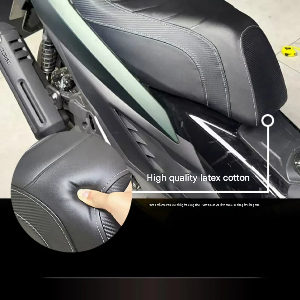 Custom seat assembly for ZONTES 150X, 125X, and 175X; effectively shifts the seating position 4cm rearward.