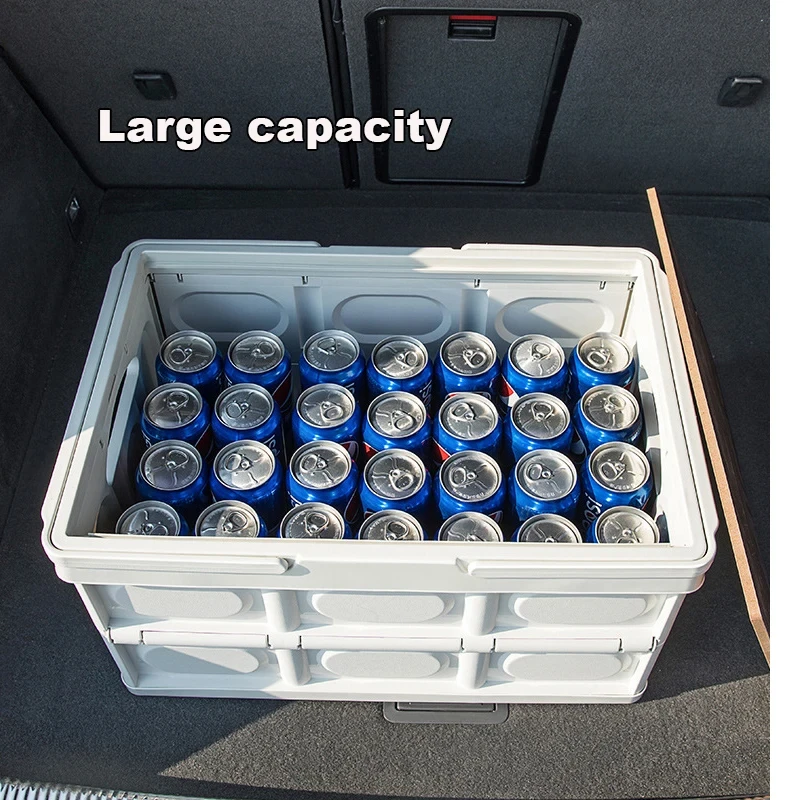 Folding Storage Box 55L Large Capacity Car Storage Box Outdoor Camping And Picnic Storage Box