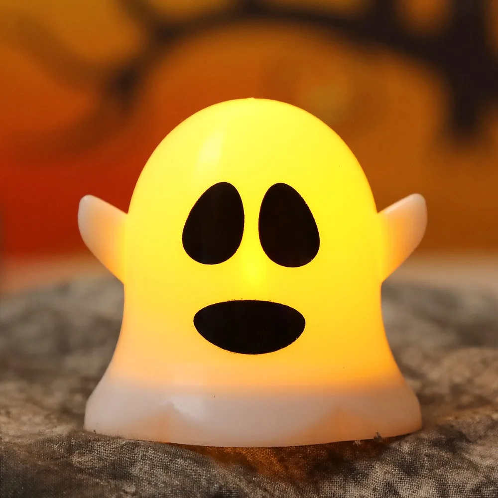 

Creative Plastic Halloween Ghost Lamp Portable Spooky Mini Ghost Light Luminous LED Candle Light Home Party Bar
