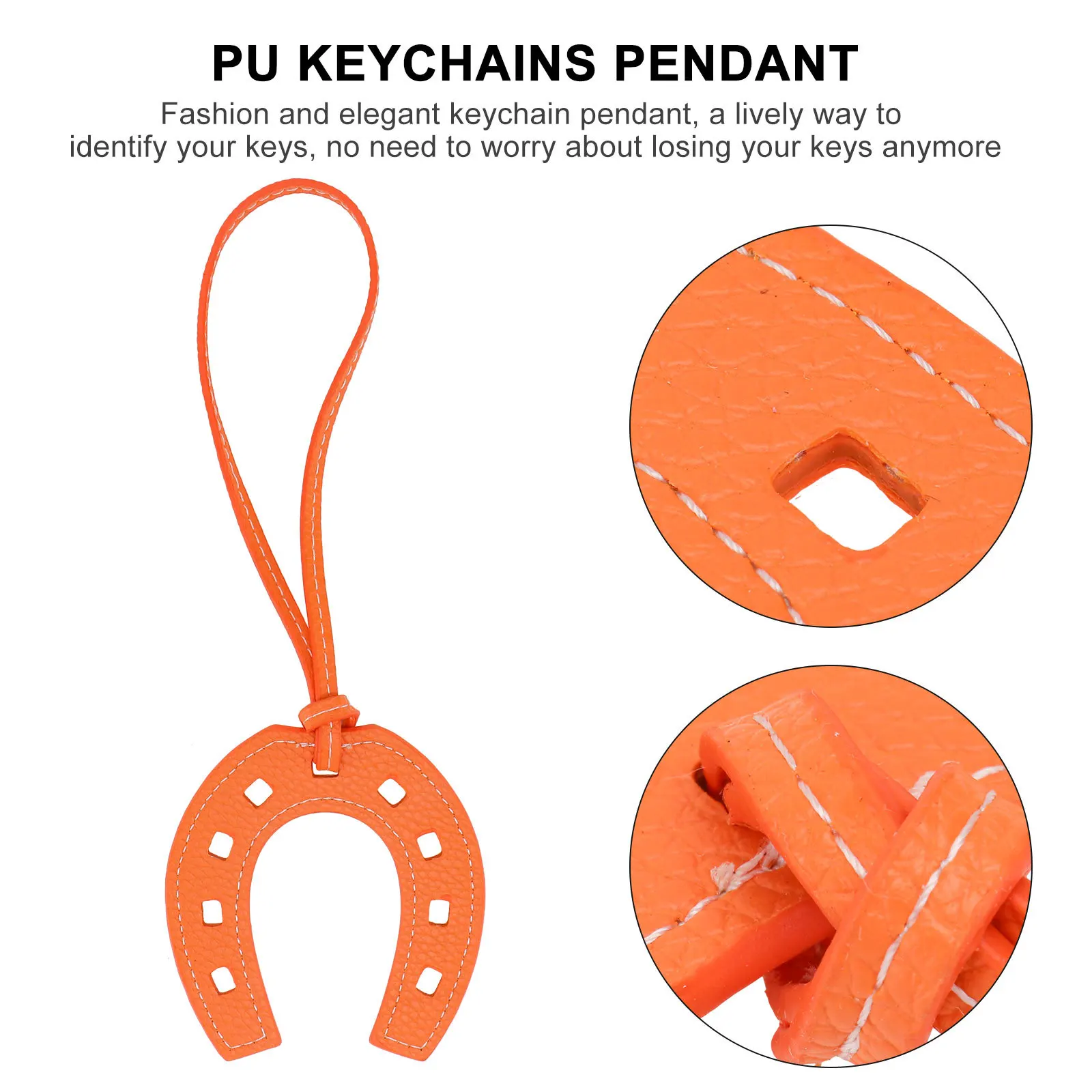 حدوة الحصان قلادة حقيبة سلسلة مفاتيح زينة معلقة حلقات من البولي يوريثان المزخرفة الإبداعية مادة طويلة الأمد لون مشرق هدايا عيد الميلاد #5