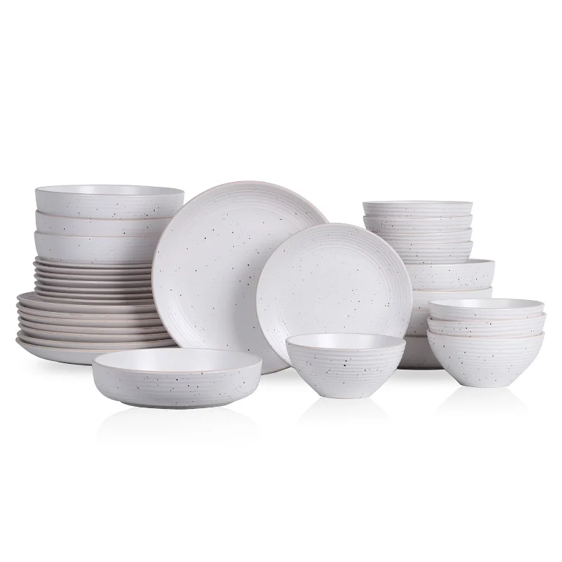 

Lauren 32-Piece Dinnerware Set Stoneware, Off White