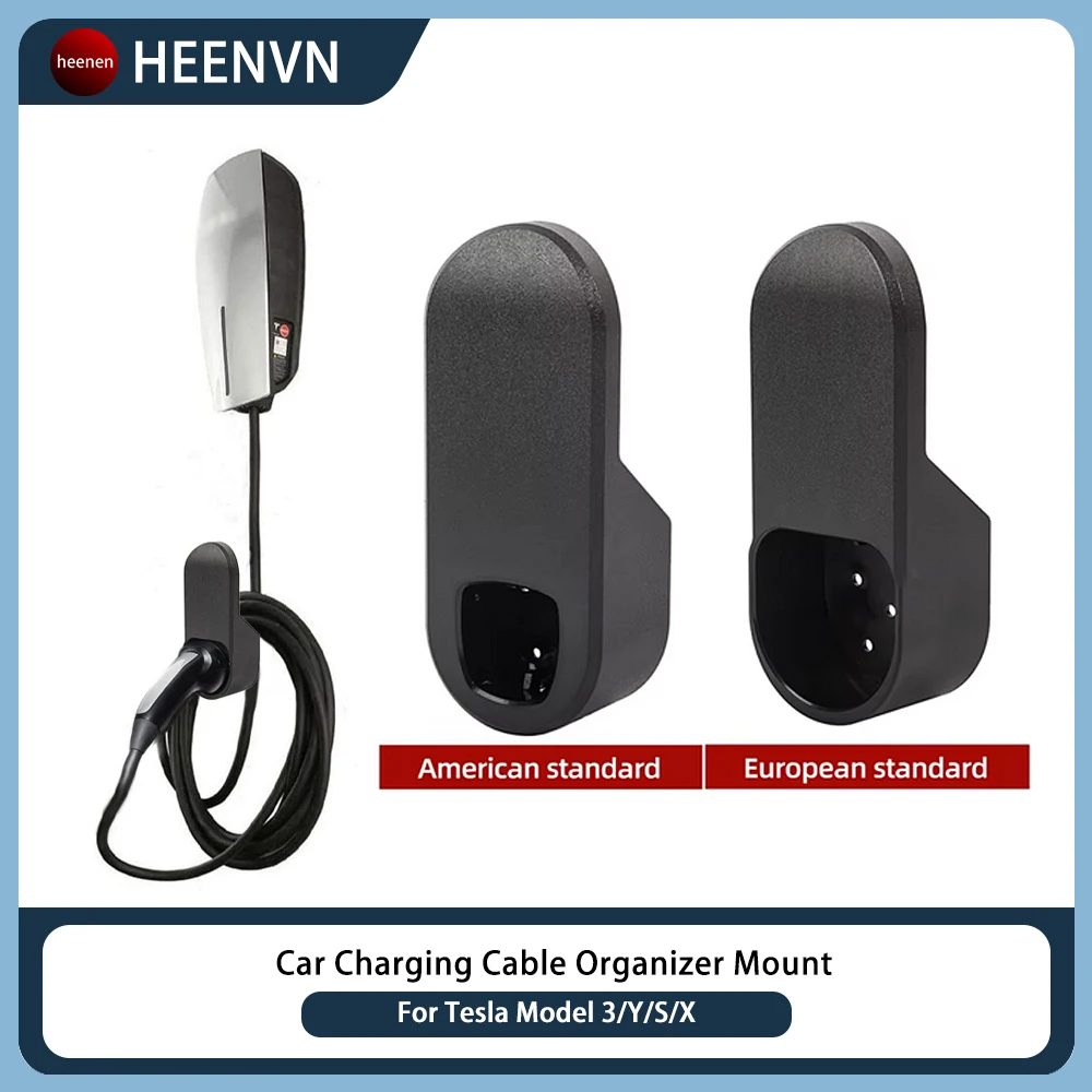 2023 Model3 Car Charging Cable Organizer For Tesla Model 3 S X Y 2022 Accessories Wall Mount Connector Bracket Charger Holder