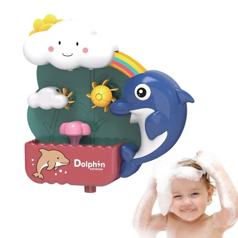 Bañera de juguete de agua para ducha, juguetes de cascada con colores brillantes, bañera para niños pequeños, tiempo esencial para baño, guardería, sala de juegos