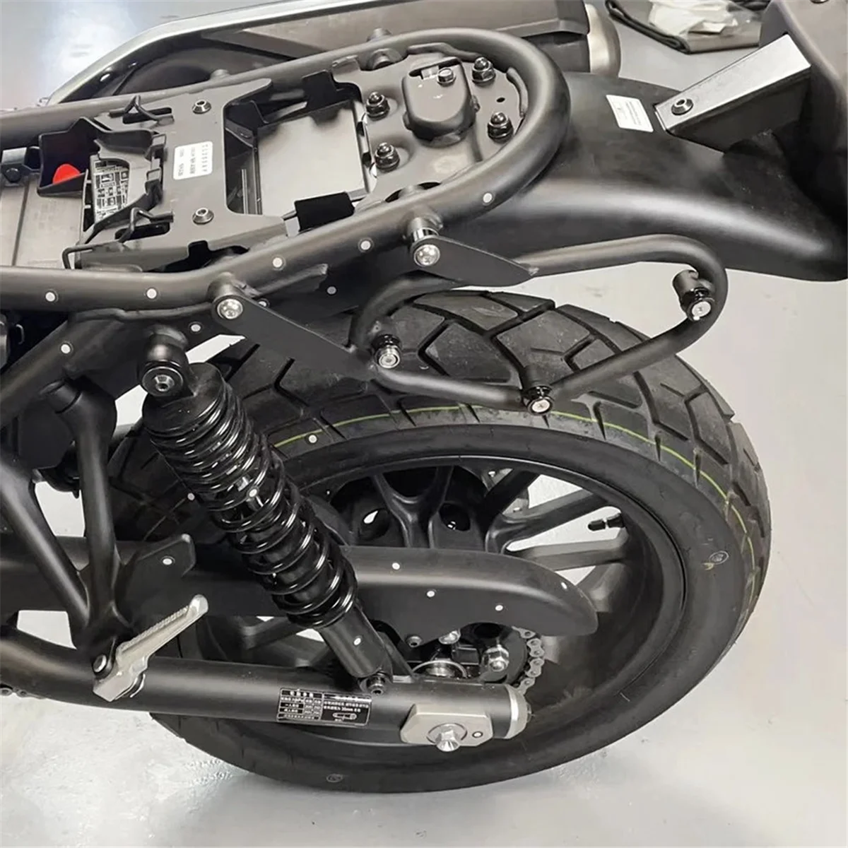 SWXF Tempat Tas Samping Sepeda Motor Rak Bagasi Rak Bar Braket Penyangga Tas Sadel untuk CL250 CL500 CL300 300 500 250