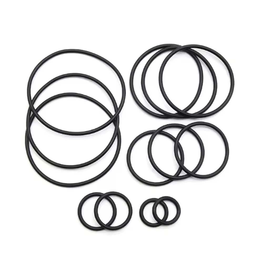 CS 2.4mm Black NBR O-ring OD 6/7/8/9/10/11/12-19mm Sealing Gasket Insulation Alkali Acid Resistant High Temperature Resistance