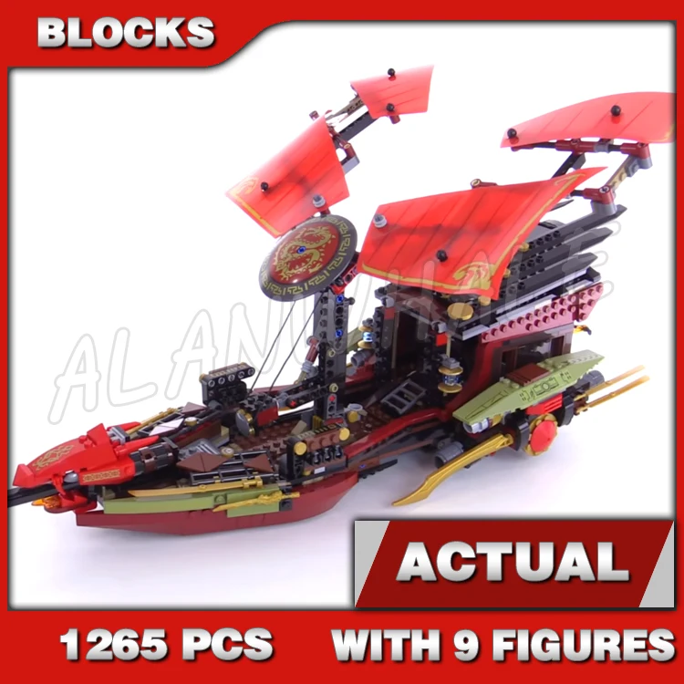 1265pcs  Final Flight of Destiny's Bounty Morro's Ghost Dragon 10402 Building Blocks Set Biricks Compatible with Model