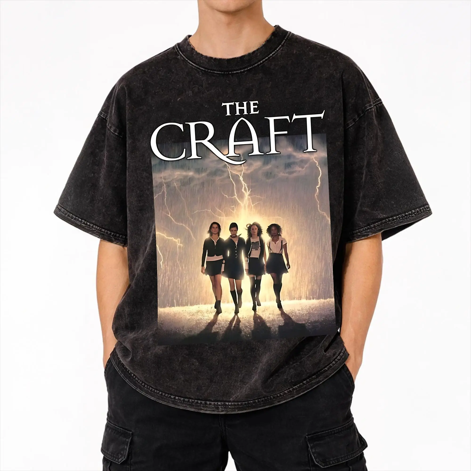 Harajuku Washed Shirt The Craft Girls Light  Merch Novelty T Shirt Harajuku  Streetwear Short Sleeve Printed Tee Shirt