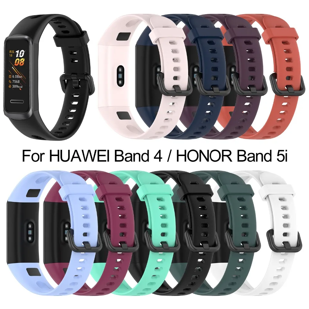 Soft Silicone Strap For HUAWEI Band 4/ Honor Band 5i Replacement Wrist Strap Sport Bracelet For HUAWEI Band 4 Smart Correa