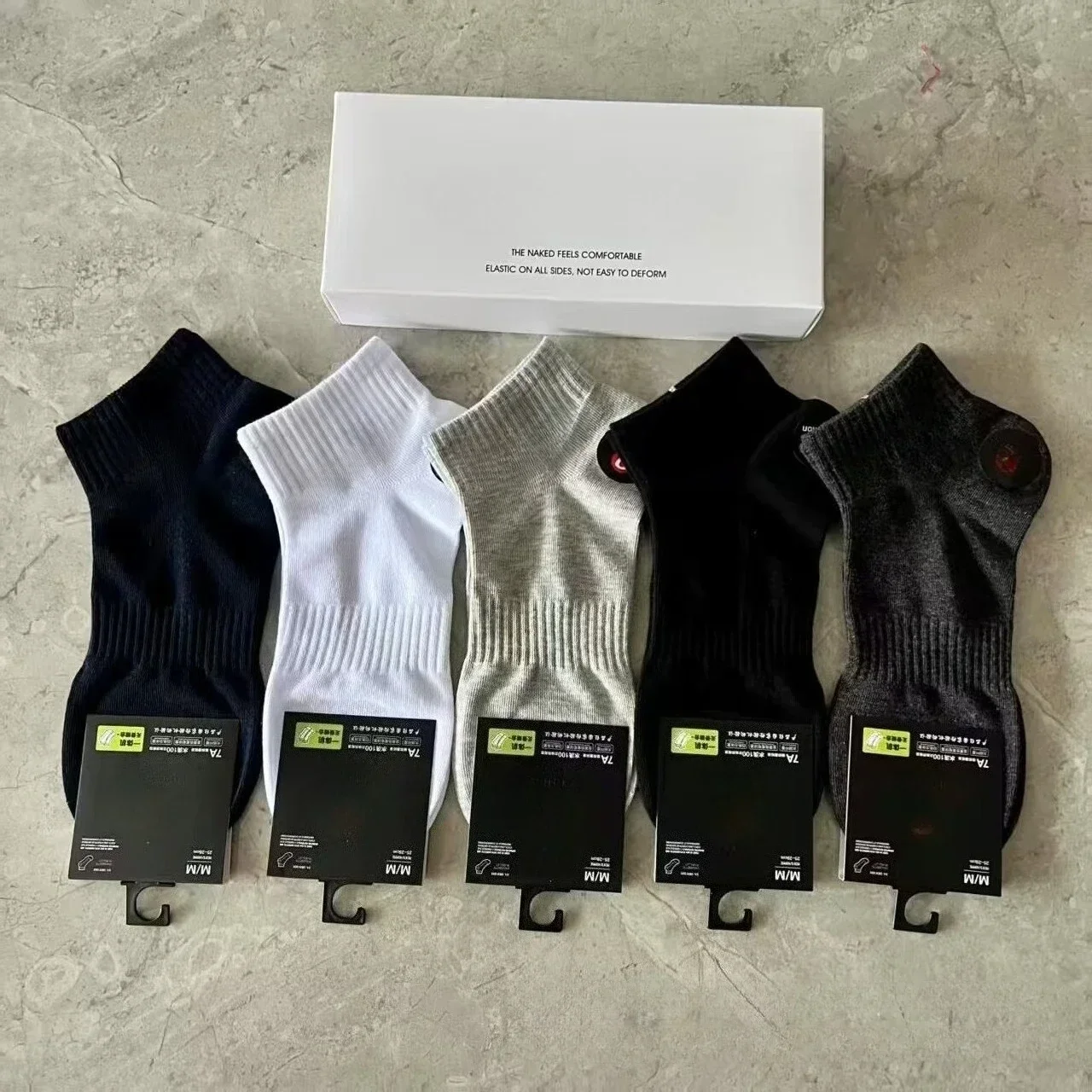 Lemon 5 Pairs Cotton Socks Women Summer Fashion Black White Sports Short Socks Girls Cute Style Low Tube Boat Socks 35-40