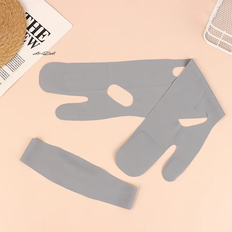 حزام قناع على شكل حرف V قابل للتنفس، ضمادة تنحيف الوجه، مخفض الذقن المزدوج، حزام رفع الوجه، حزام نحيف مع شد سطح مزدوج #1