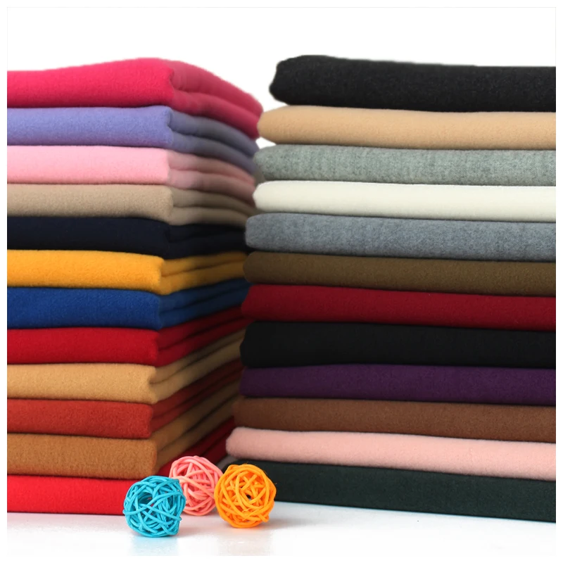 150cm Wide Flange Woolen Cloth Fabric Coarse Spinning Wool Polyester Blended Textile Coat Overcoat DIY Clothing Sewing Fabric