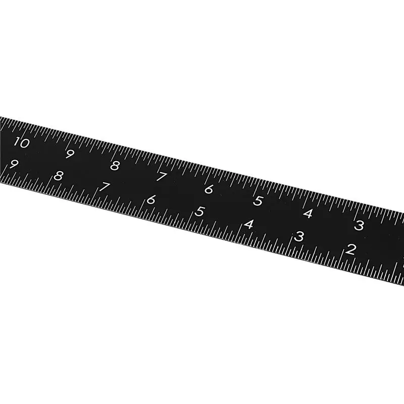 A27F-3X Teacher 0-30Cm 0-20Cm Measuring Range L Shaped Design Square Ruler Black