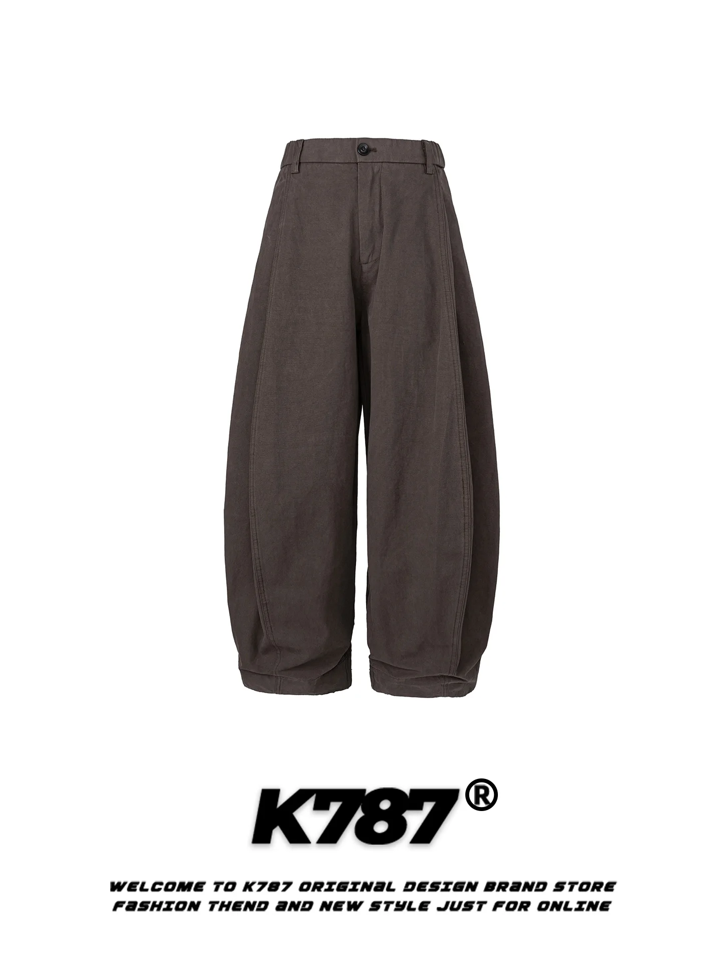 

K787 American Retro Cleanfit Casual Pants Men's Women's 3D Tailoring Straight Leg Wide Leg Long Pants Casual Loose Fit