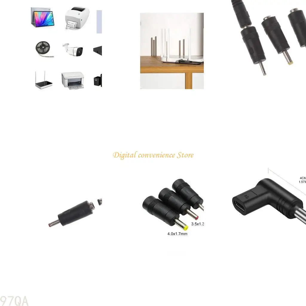 97qa Универсальный тип C USB до 2 5 мм/3 мм/4 0 мм/5 мм адаптер заряда мощности для вентилятора с светодиодом и В 9