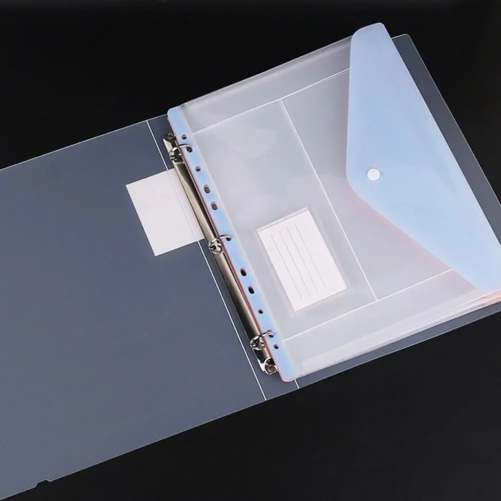 

Transparent Loose-leaf File Bag High-Capacity File Organizer Binder Pockets Business 11-hole Document Pouch Office Accessories