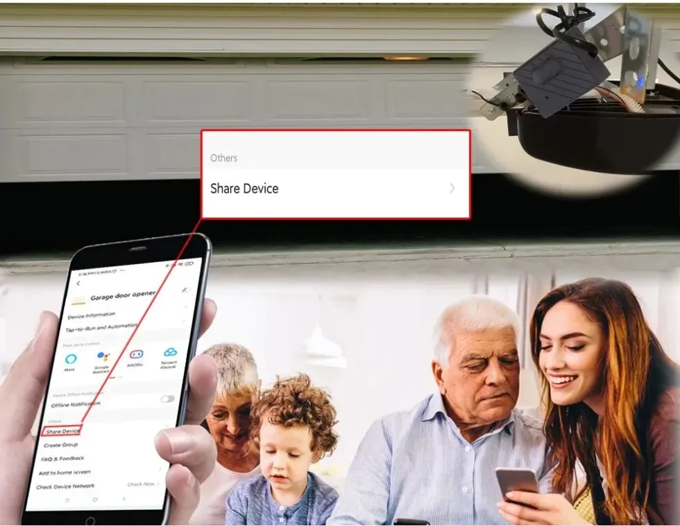 فتاحة باب المرآب الذكية المتوافقة مع تطبيق Tuya SmartLife Alexa Google Assistant للتحكم عن بعد لا يتطلب محورًا #4