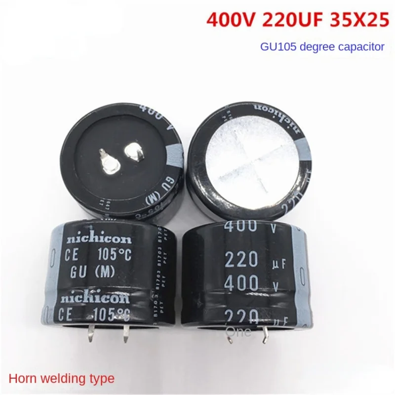 1PCS 400V220UF 35X25 Nippon electrolytic capacitor 220UF 400V 35 * 25 GU 105 degrees