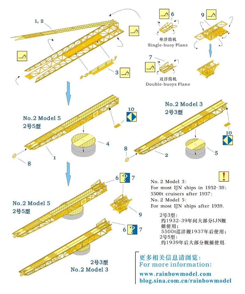 Rainbow PE 1/700 IJN Catapult I (No. 2 Model 3/Model 5) RB7069