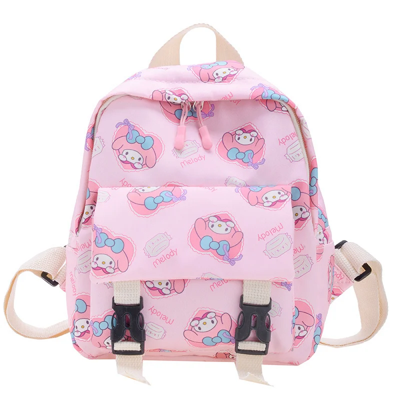 Sanrio bonito dos desenhos animados estudante mochila impermeável, casual e leve infantil, novo clipe M estudante