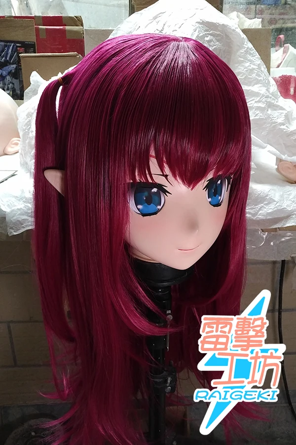 

(LJ-119) Customize Character Female/Girl Resin Kig Full Head With Lock Anime Cosplay Japanese Anime Kigurumi Mask