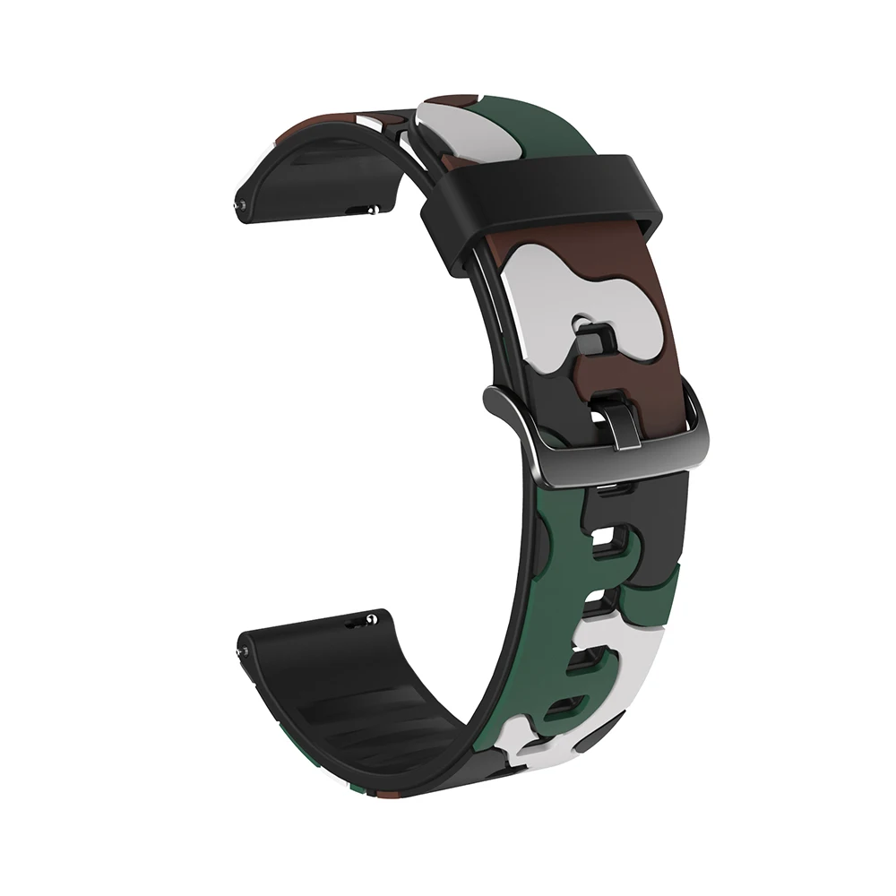 For Garmin Forerunner 255 255m 245 245m 645 Music Venu 2 Plus Silicone Strap Bracelet Camouflage Pattern 20mm 22mm Watch Band