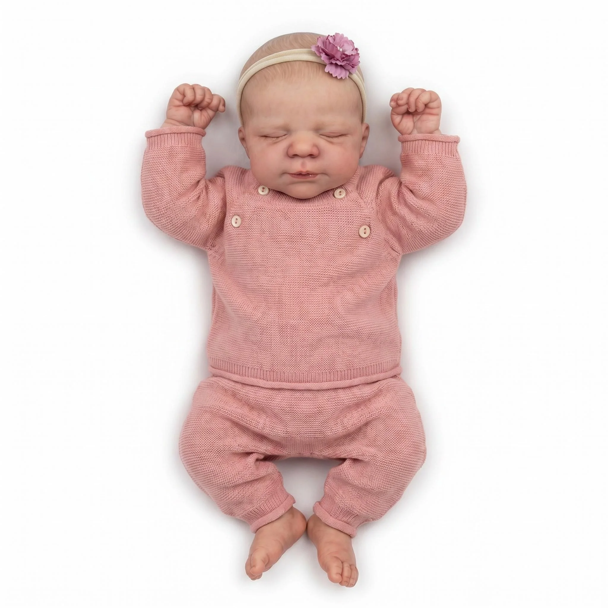 NPK 18inch Reborn Baby Girl Doll Pascale Soft Cuddly Body Hand Detailed 3D painting with Visible Veins Gifts for Girls Collectible
