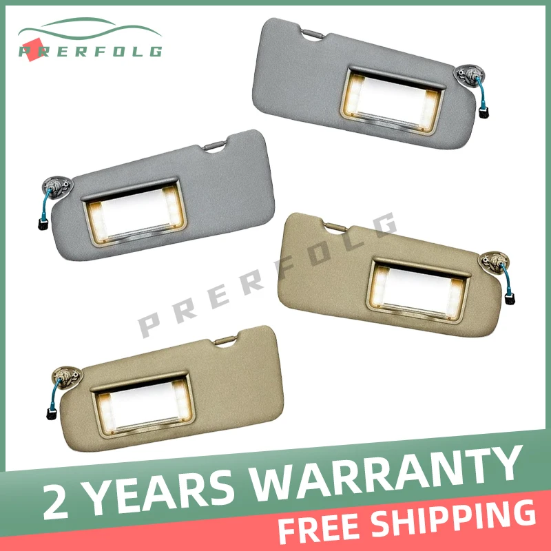 

Серый/бежевый внутренний солнцезащитный козырек автомобиля с зеркальной подсветкой для Honda CR-V 2017 2018 2019 2020 2021 2022, левый руль