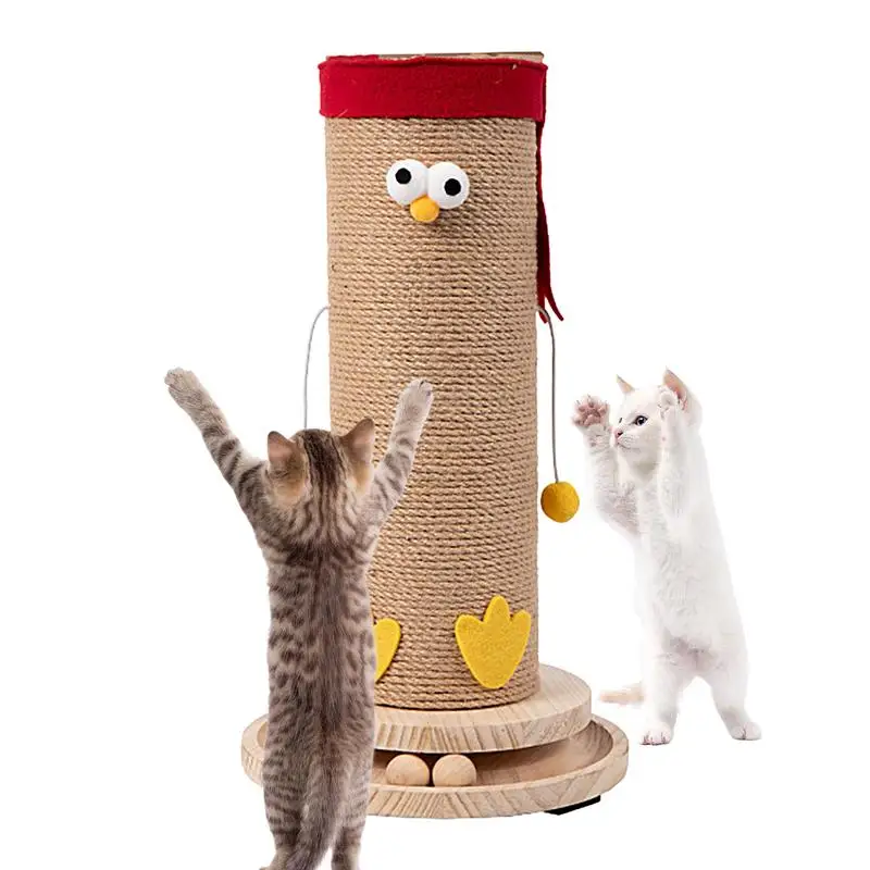 

Chicken Sisal Scratching Post Protection Furniture For Cats Itching Facilities Cat Tree Toy Accessories Pet Products