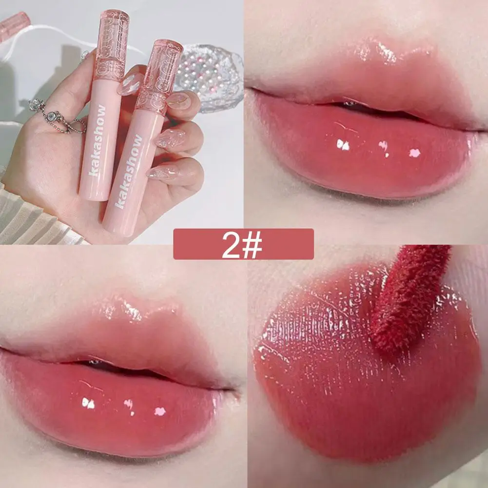 3g Lippen glasur Hochglanz lang anhaltender feuchtigkeit spendender Spiegel Lip gloss Mode flüssiger Lippenstift für das tägliche Make-up famle decora tio v0a6