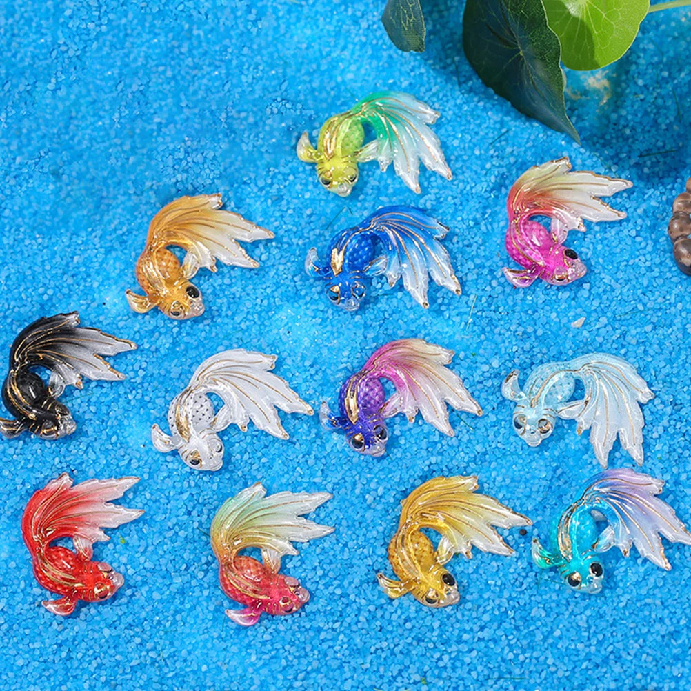 

Veemoon Home Decor Mini Resin Goldfish Tiny Fish Ornament Fish Bowl Aquarium Fish Tank Decorations