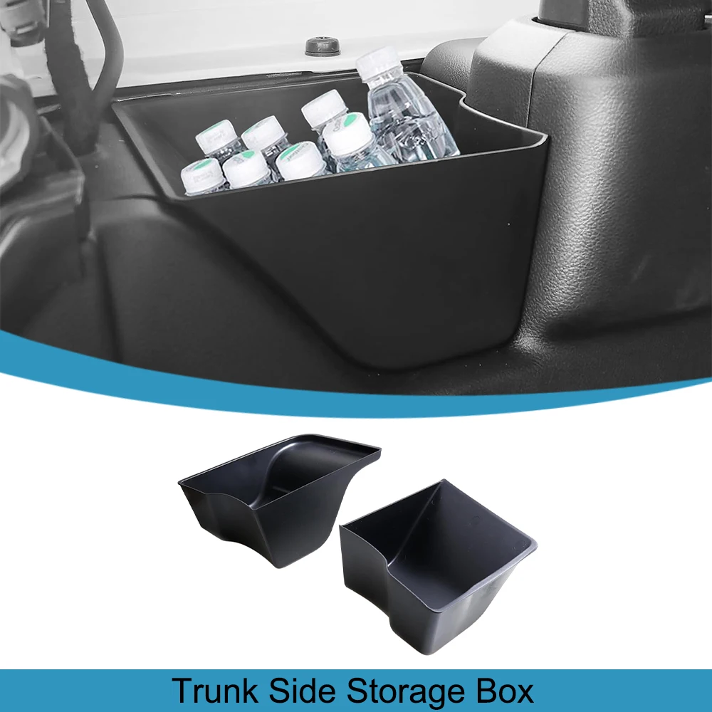 

Rear Trunk Side Storage Box Organizer Tray Holder for Jeep Wrangler JL 2024 Up 2/4-Door Stowing Tidying Car Interior Accessories