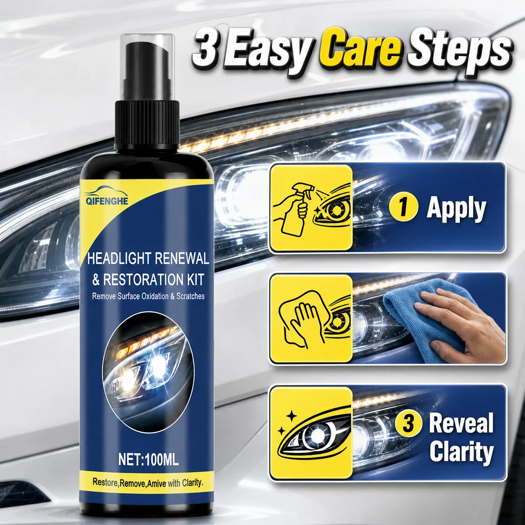 Car Headlight Refinishing Agent Remove Scratches Oxidation Restore Clear Vision Offer Long‑Time Lens Surface Protection image 4
