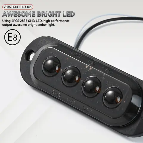 एलईडी साइड मार्कर लाइट एम्बर बीकन सिग्नल इंडिकेटर लैंप पार्किंग लाइट 12V 24V वाटरप्रूफ स्कैनिया के लिए DAF ट्रेलर ट्रक लॉरी के लिए 10 best sales स्कैनिया एलईडी - №8