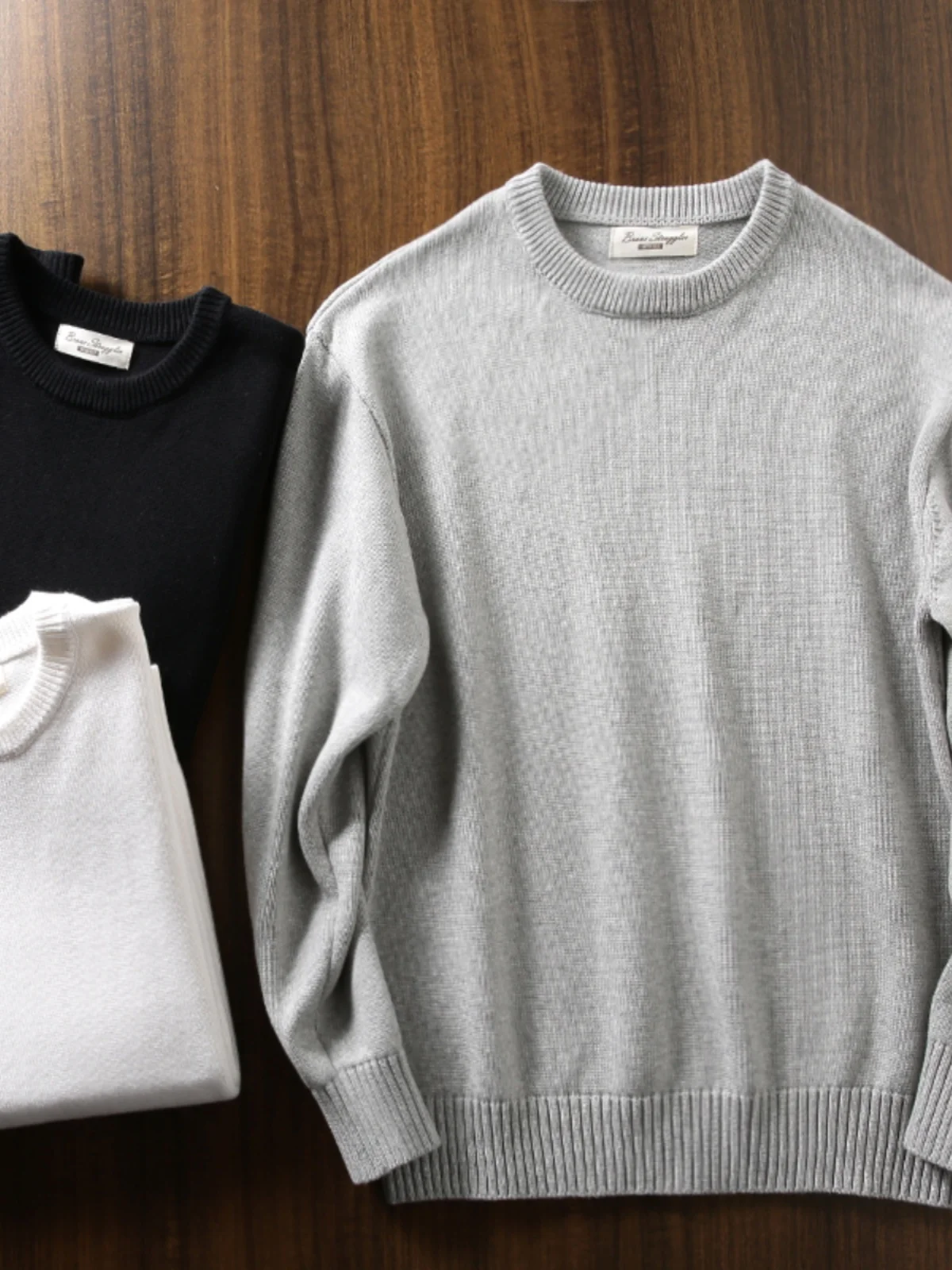 

Classic Versatile Heavyweight Pure Cotton Men's Warm Soft Color Loose Knitted Sweater Faionable Urban Sle Long S...