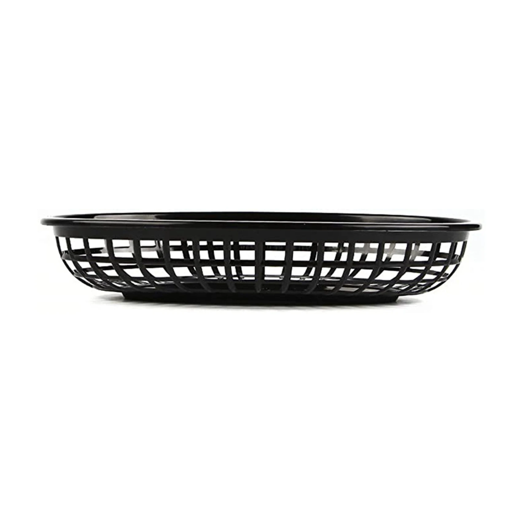 SEWS-36 Pcs Plastic Fast Food Baskets Oval Serving Platter Breakfast Dinner Plates French Fries Cake Bread Tray Restaurant
