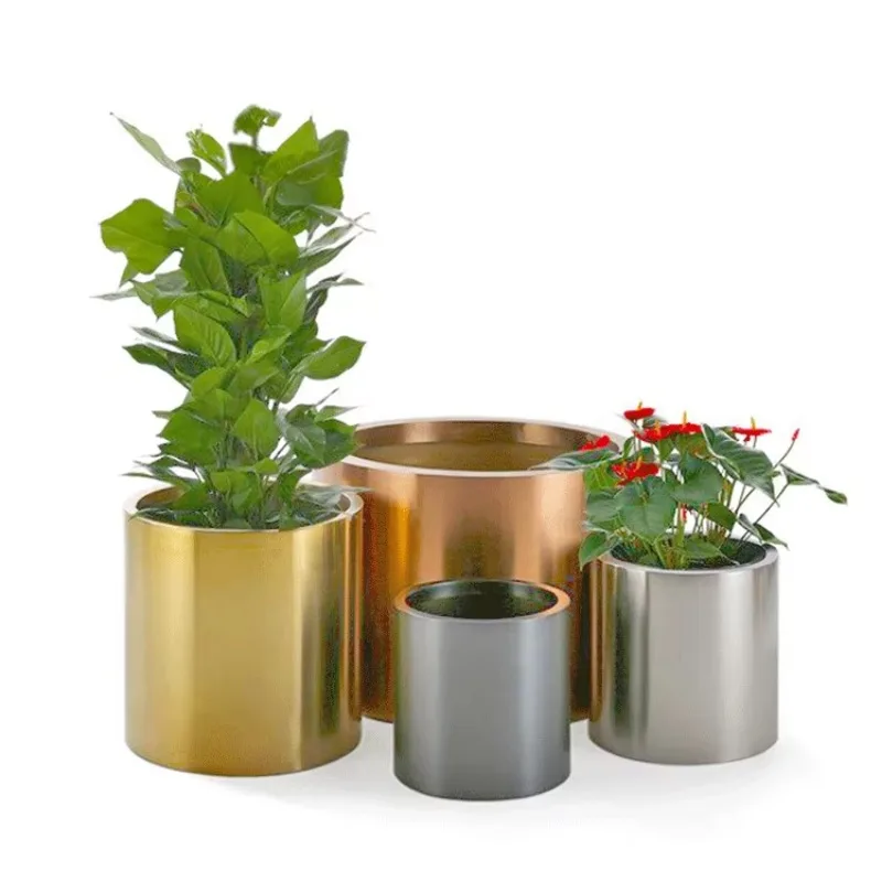 مخصص غرفة المعيشة طويل القامة زارع الوقوف ديكور المنزل والحديقة نبات معدني حامل الرف أواني الزهور الذهبية