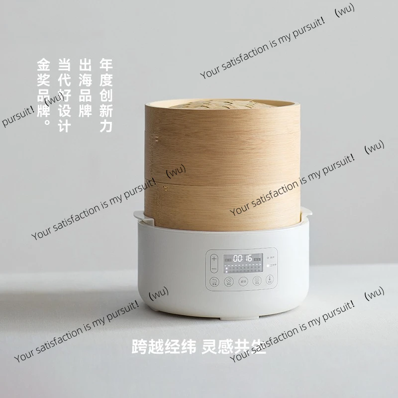 

Электрическая пароварка с бамбуковой клеткой, бытовая многофункциональная интегрированная машина для приготовления пищи, машина для завтрака