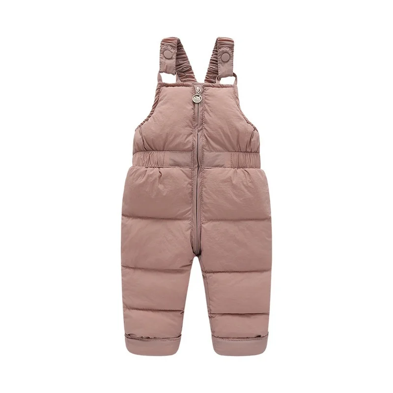 Children Warm Overalls Girls Thick Pants Baby Autumn Winter New Boys Jumpsuit 1-5 Years High Quality Kids Ski Down Overalls