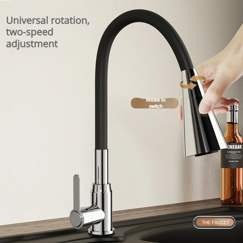 

360° Rotatable Kitchen Faucet Hot and Cold 2-in-1 Universal Sink Faucet for Flexible Household Water Tap with Multi-Scene Use