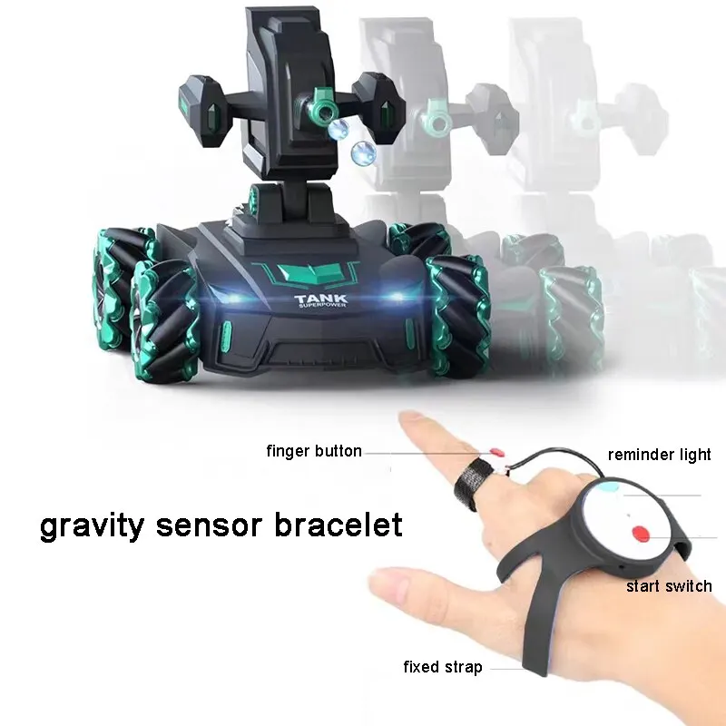 Jouet tout-terrain Mech pour enfants, peut lancer une bombe à eau, voiture télécommandée, geste, induction, bataille, précieuse, quatre roues motrices, garçon